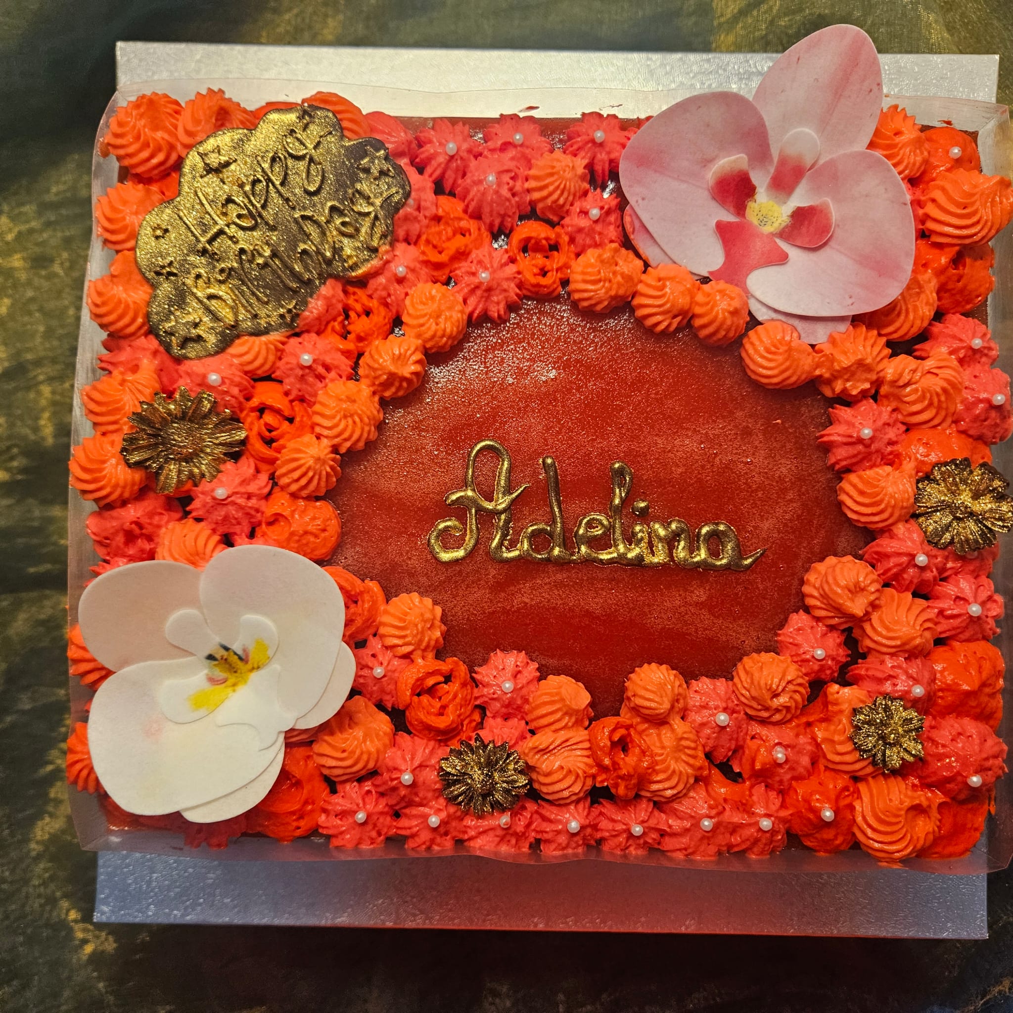 Gateau déco fleurs